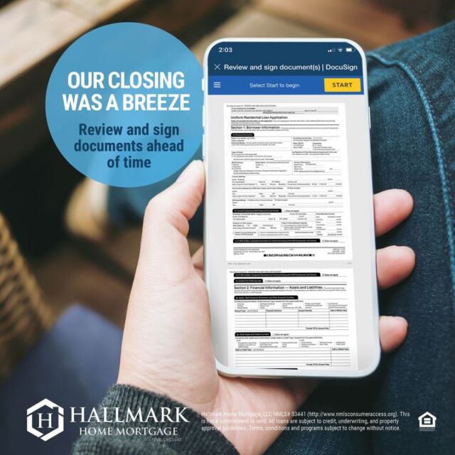 Your closing day will be a breeze when you e-sign your documents ahead of time in our eHOME app. #HHM #YourCommunityLender #HallmarkHomeMortgage #eHome #hhmtv #HomeMortgage #Mortgage