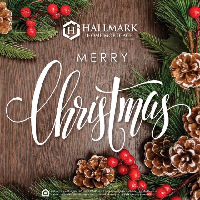 Merry Christmas from all of us at Hallmark Home Mortgage! 🎁🎄 May your holiday season be bright, your hearts full, and your homes filled with love. Thank you for being part of our family! #HHM #YourCommunityLender #HallmarkHomeMortgage #eHome #hhmtv #HomeMortgage #Mortgage